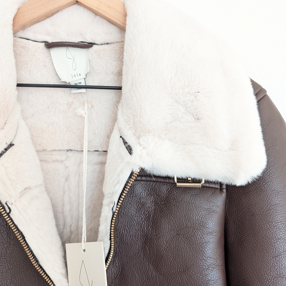 Joie Cream Shearling Jacket - Picture 5 of 8